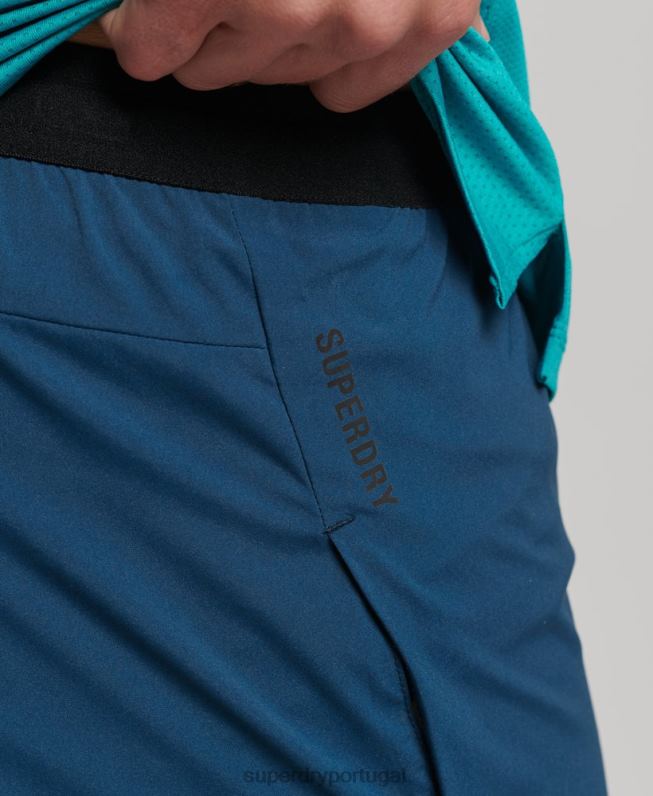 bermuda de corrida homens azul roupas Superdry 2208H5391