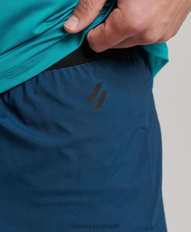 bermuda de corrida homens azul roupas Superdry 2208H5391