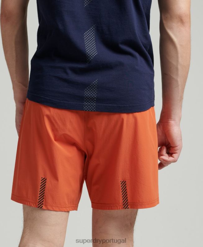 bermuda premium de corrida homens laranja roupas Superdry 2208H5359