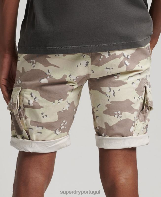 calções cargo core homens caqui roupas Superdry 2208H353