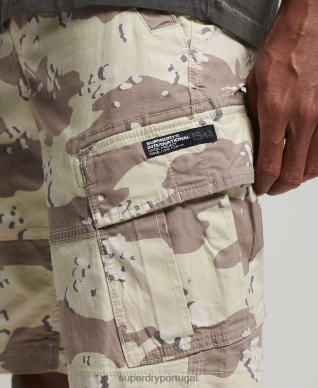 calções cargo core homens caqui roupas Superdry 2208H353