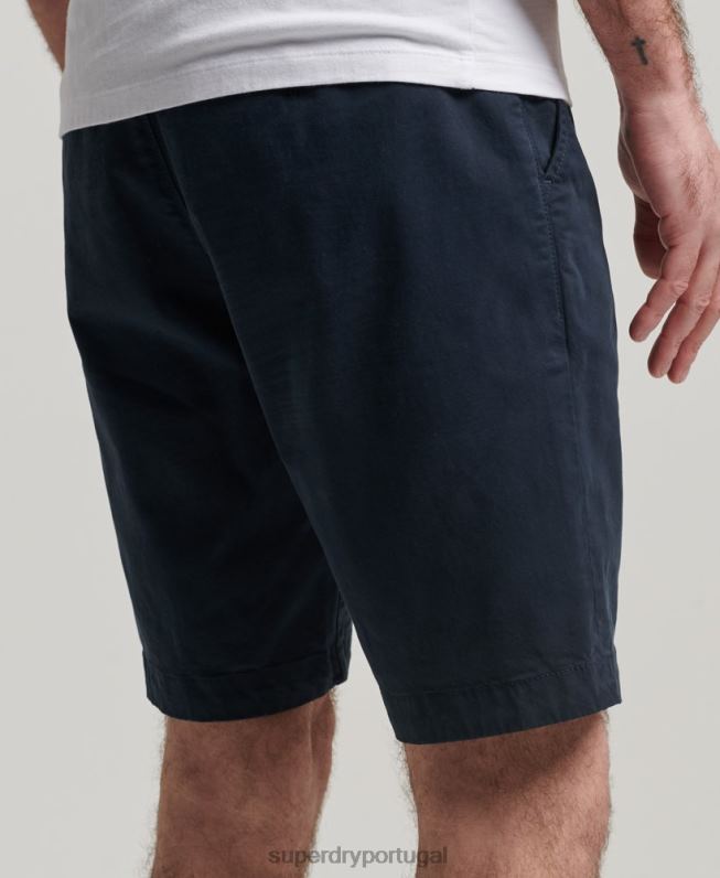calções chino core homens marinha roupas Superdry 2208H247