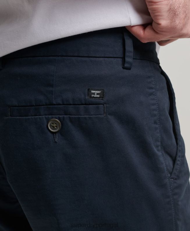 calções chino core homens marinha roupas Superdry 2208H247