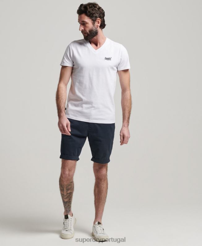 calções chino core homens marinha roupas Superdry 2208H247