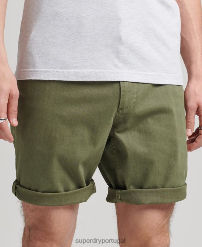calções chino oficiais antigos homens caqui roupas Superdry 2208H312