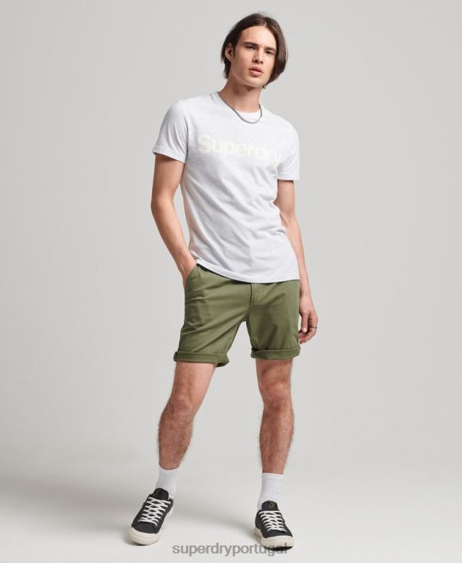 calções chino oficiais antigos homens caqui roupas Superdry 2208H312