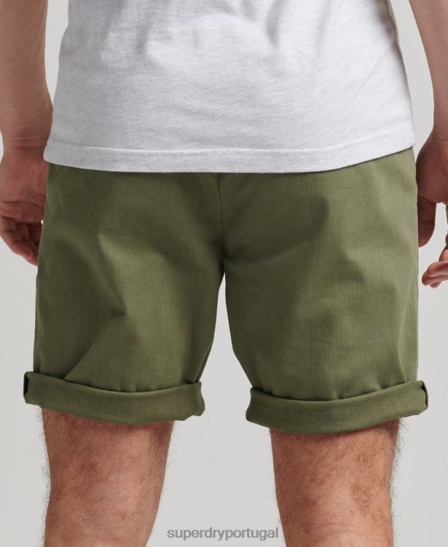 calções chino oficiais antigos homens caqui roupas Superdry 2208H312
