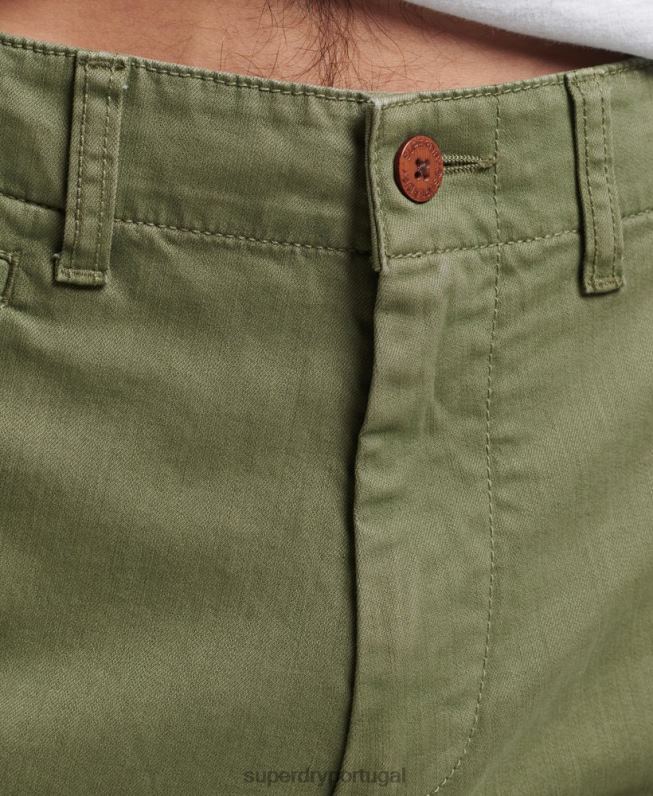 calções chino oficiais antigos homens caqui roupas Superdry 2208H312