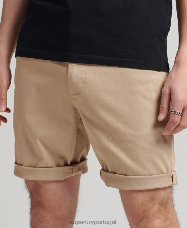 calções chino oficiais antigos homens creme roupas Superdry 2208H307