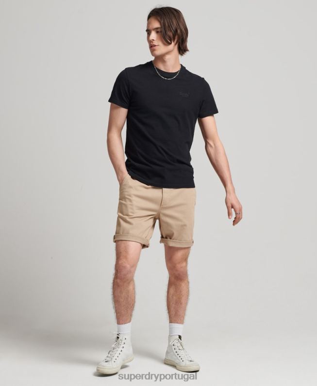 calções chino oficiais antigos homens creme roupas Superdry 2208H307