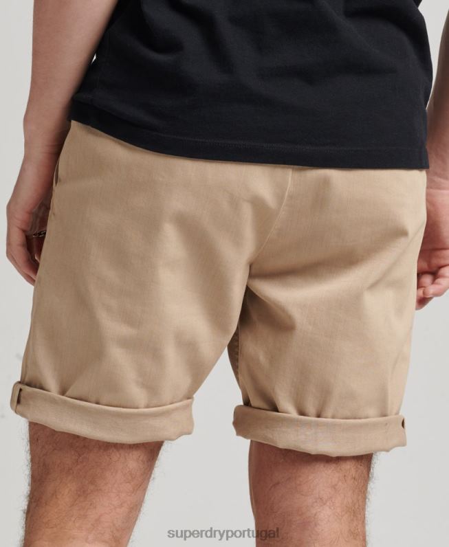 calções chino oficiais antigos homens creme roupas Superdry 2208H307