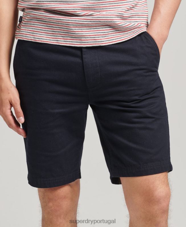 calções chino oficiais antigos homens marinha roupas Superdry 2208H306
