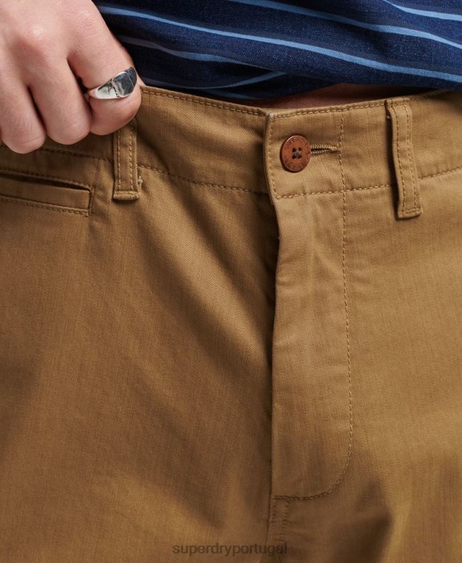 calções chino oficiais antigos homens marrom roupas Superdry 2208H308