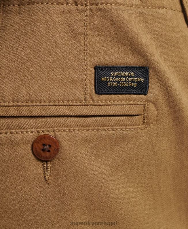 calções chino oficiais antigos homens marrom roupas Superdry 2208H308