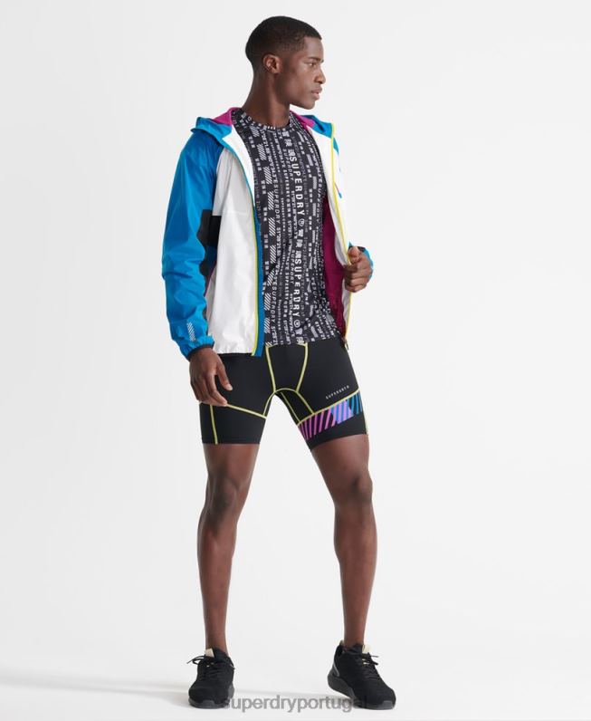 calções de gelo de energia de treinamento homens preto roupas Superdry 2208H381