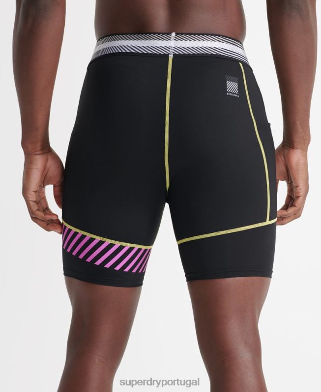 calções de gelo de energia de treinamento homens preto roupas Superdry 2208H381