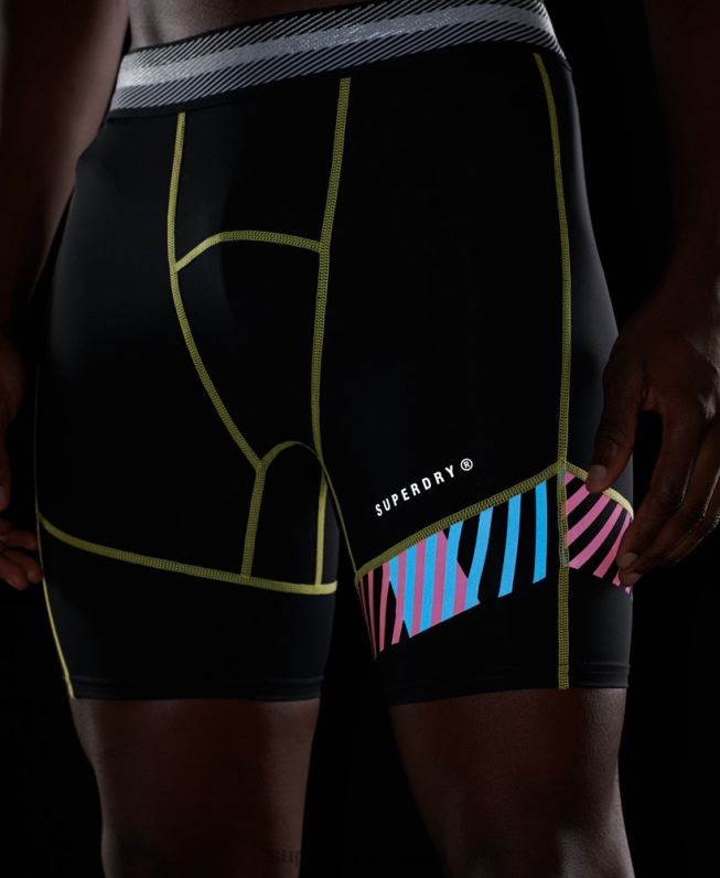calções de gelo de energia de treinamento homens preto roupas Superdry 2208H381