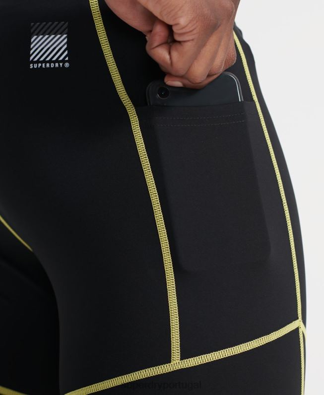 calções de gelo de energia de treinamento homens preto roupas Superdry 2208H381