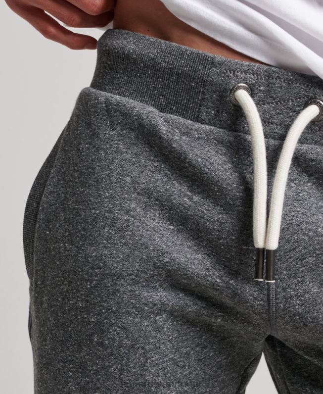 calções de ginástica vintage homens cinza escuro roupas Superdry 2208H332