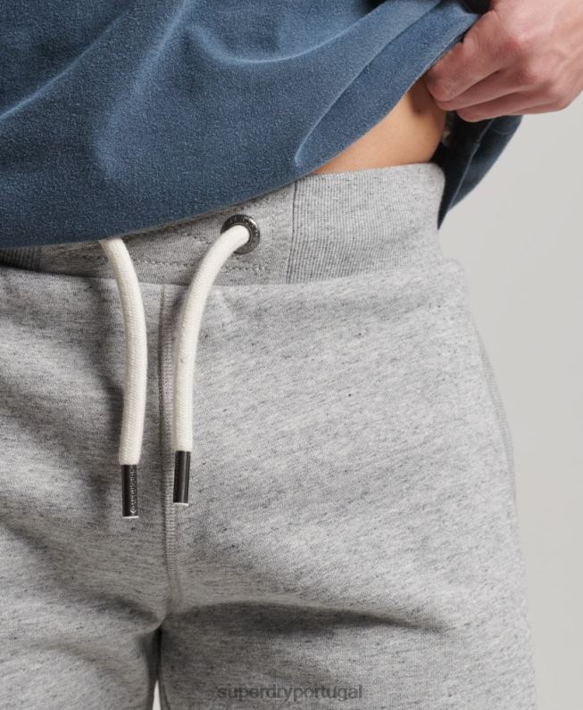 calções de ginástica vintage homens cinza roupas Superdry 2208H94