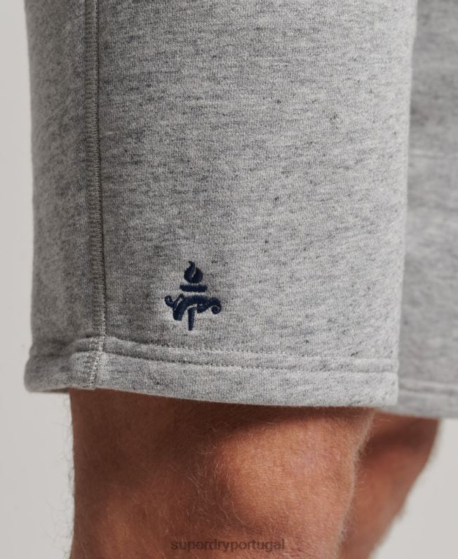 calções de ginástica vintage homens cinza roupas Superdry 2208H94