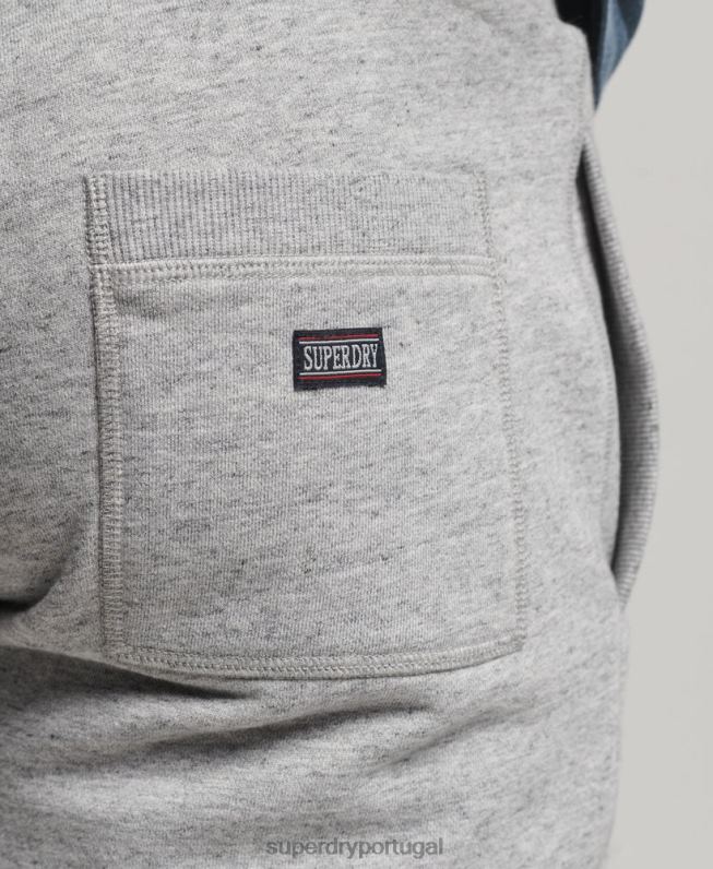 calções de ginástica vintage homens cinza roupas Superdry 2208H94