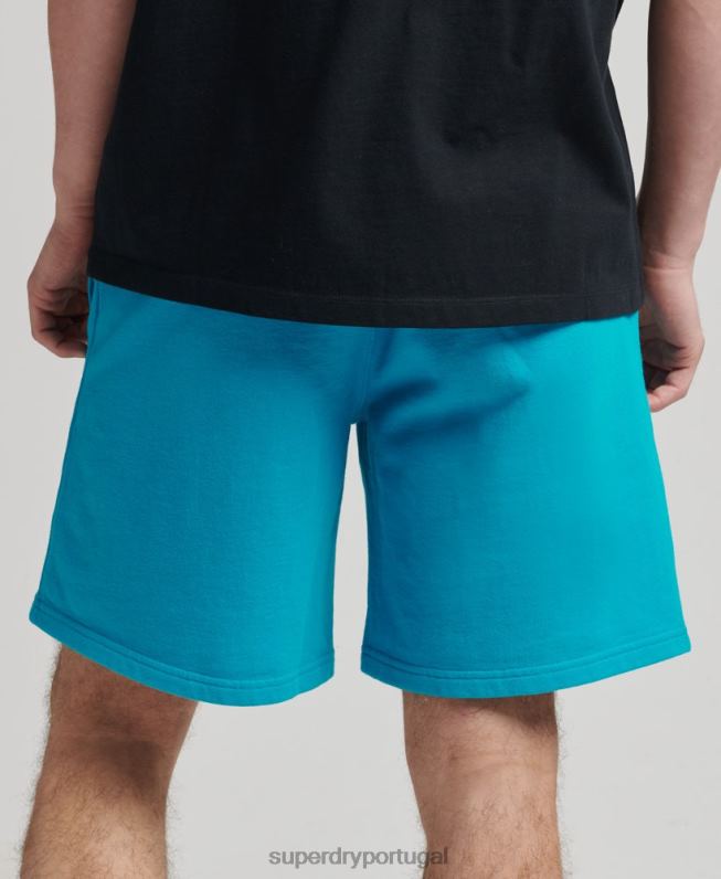 calções de treino essenciais homens azul roupas Superdry 2208H365