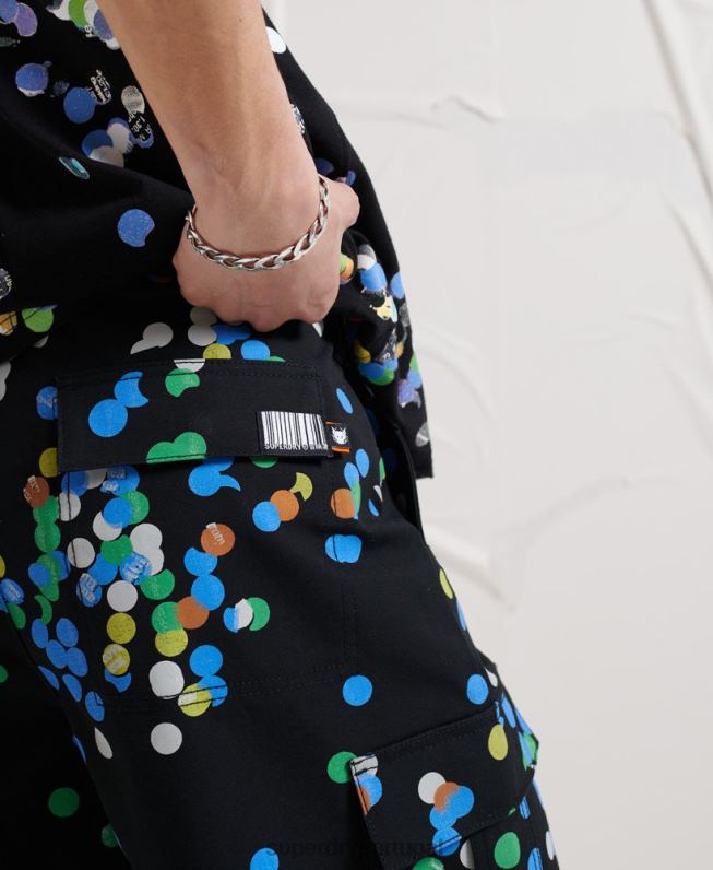 calções extras de energia homens preto roupas Superdry 2208H329