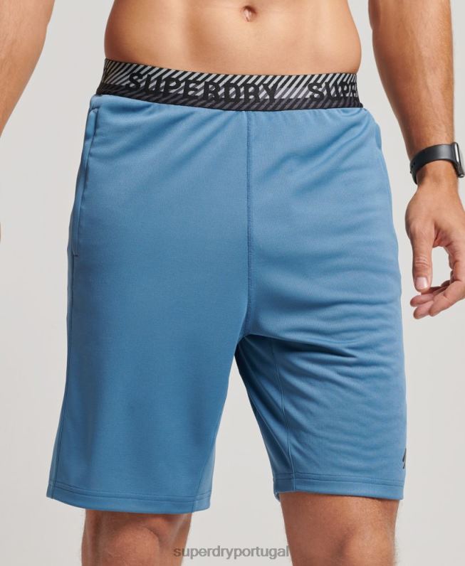 calções relaxados homens azul roupas Superdry 2208H298