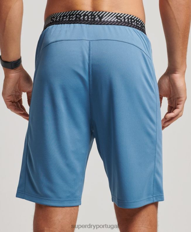 calções relaxados homens azul roupas Superdry 2208H298