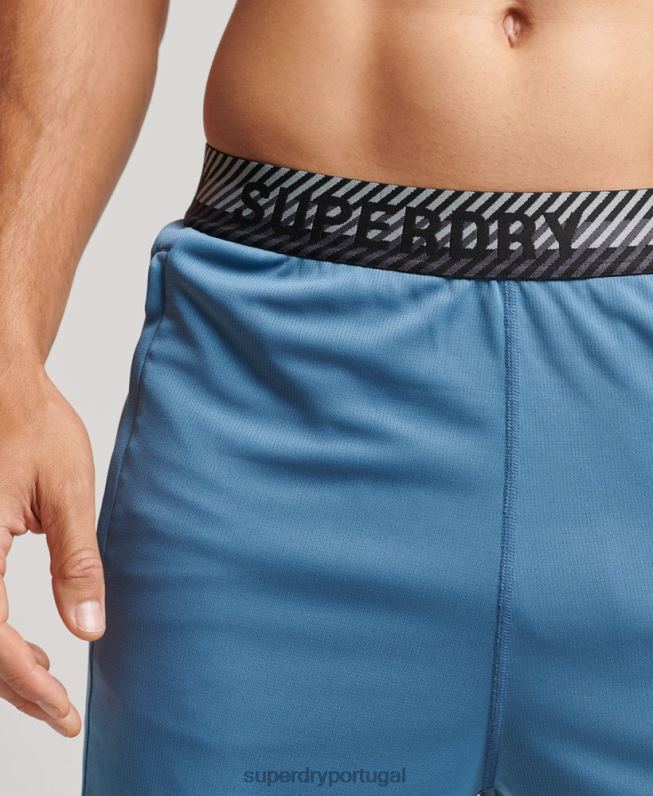 calções relaxados homens azul roupas Superdry 2208H298