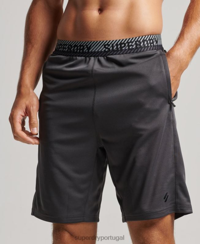 calções relaxados homens cinza escuro roupas Superdry 2208H318