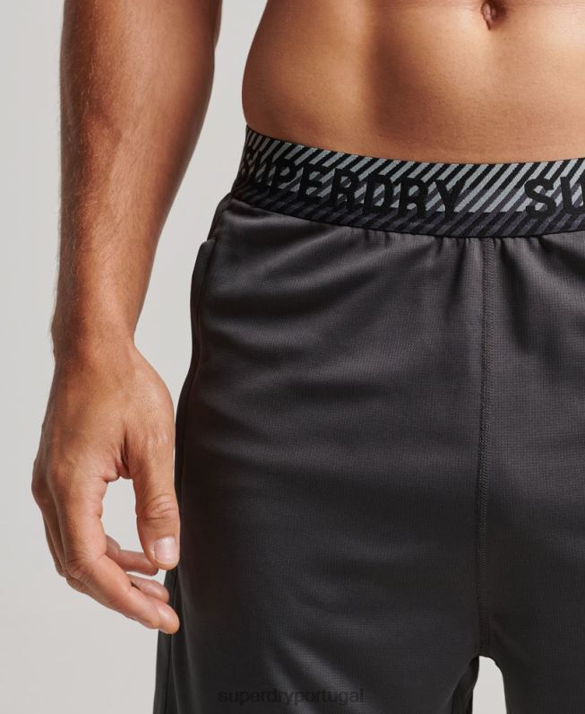 calções relaxados homens cinza escuro roupas Superdry 2208H318