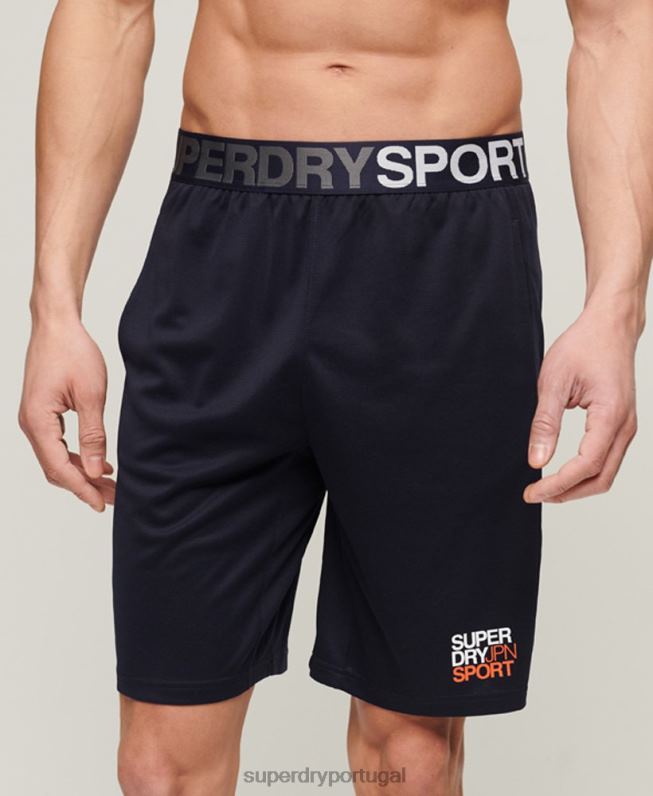 calções relaxados homens marinha roupas Superdry 2208H1406