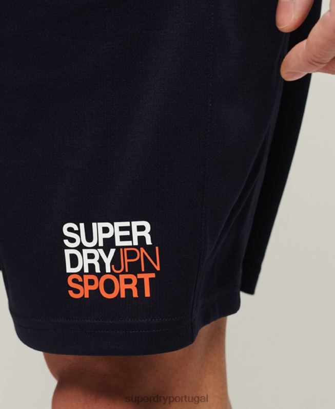 calções relaxados homens marinha roupas Superdry 2208H1406