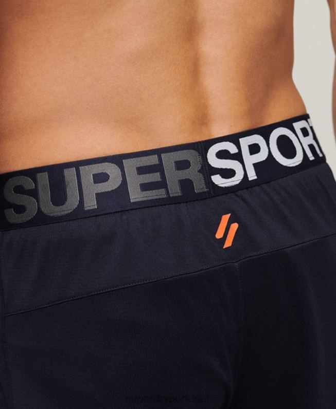 calções relaxados homens marinha roupas Superdry 2208H1406