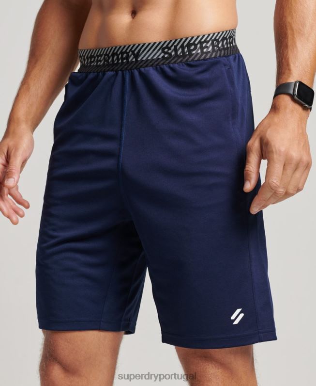 calções relaxados homens marinha roupas Superdry 2208H317