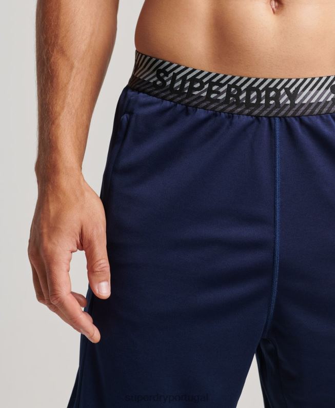 calções relaxados homens marinha roupas Superdry 2208H317
