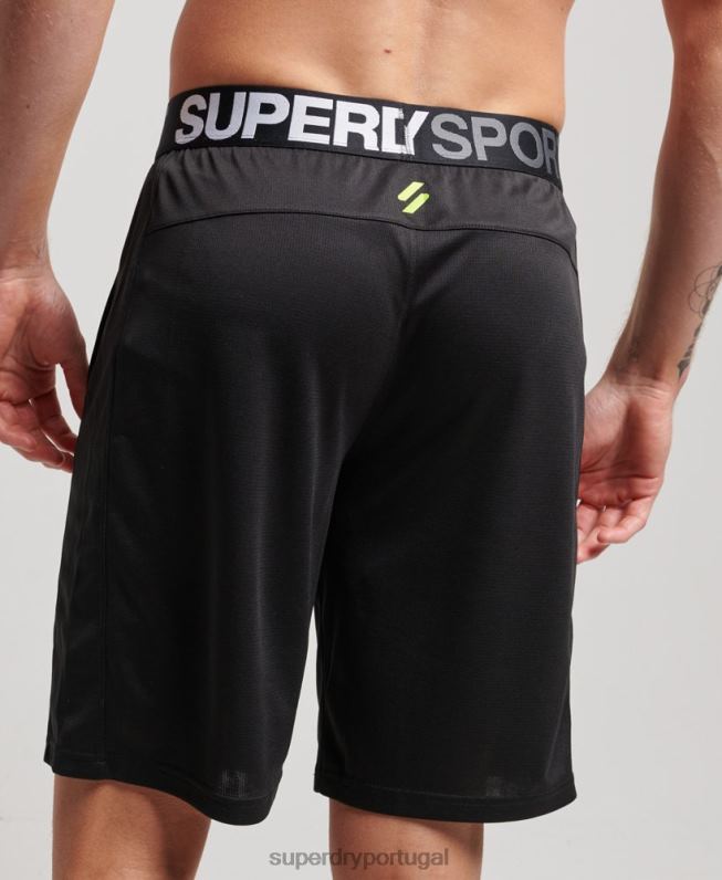 calções relaxados homens preto roupas Superdry 2208H1411