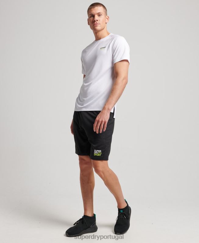 calções relaxados homens preto roupas Superdry 2208H1411