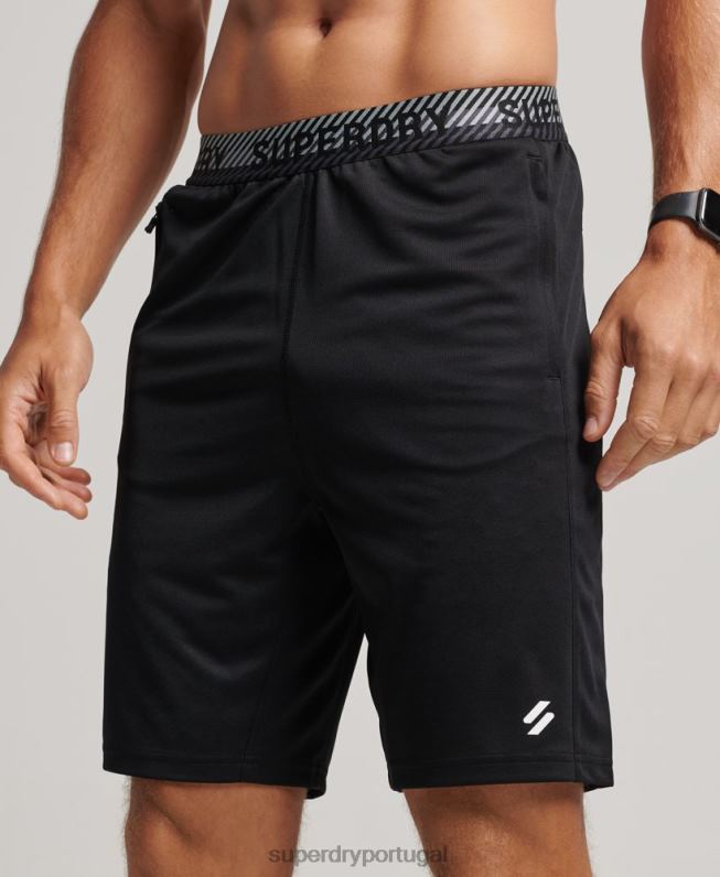 calções relaxados homens preto roupas Superdry 2208H316