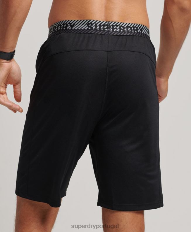 calções relaxados homens preto roupas Superdry 2208H316