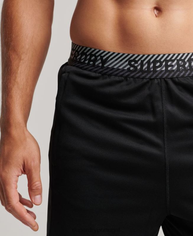 calções relaxados homens preto roupas Superdry 2208H316