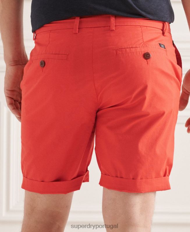 calção chino peso de papel homens laranja roupas Superdry 2208H6463