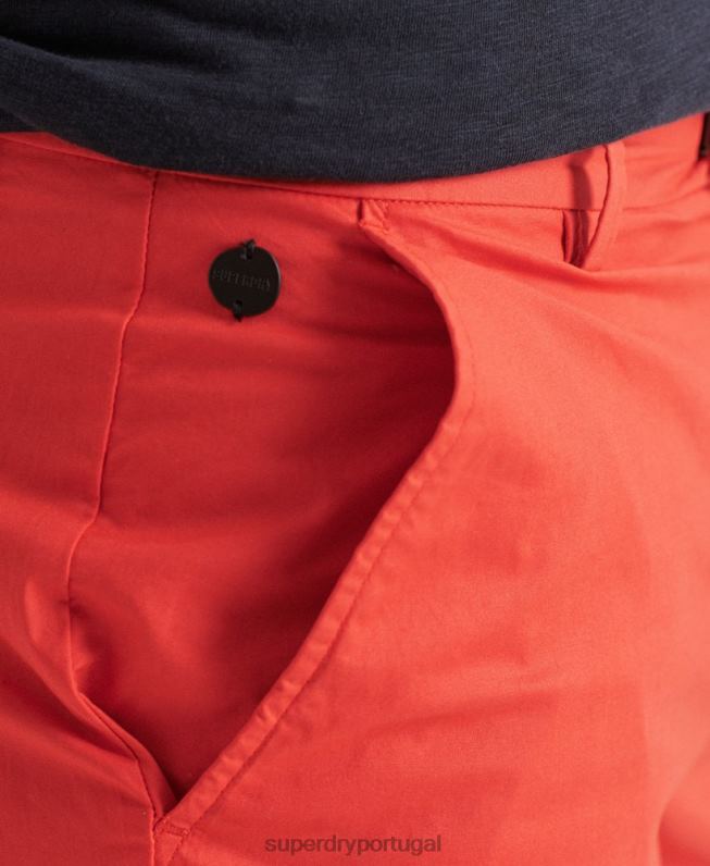 calção chino peso de papel homens laranja roupas Superdry 2208H6463
