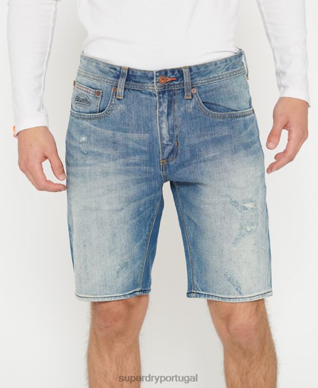 calção de oficial homens jeans roupas Superdry 2208H384