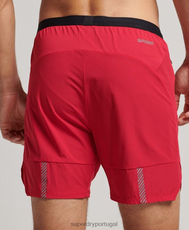 executar shorts em camadas premium homens vermelho roupas Superdry 2208H5406