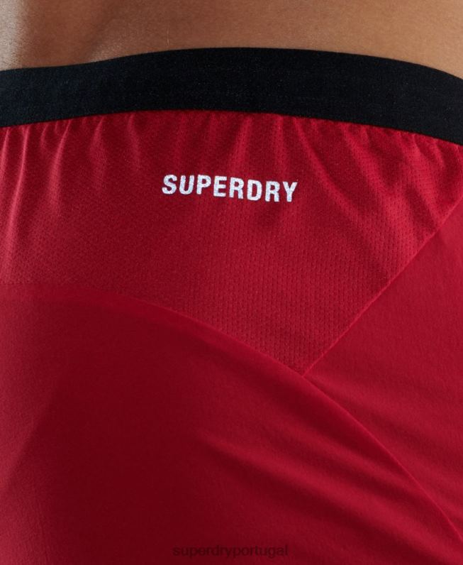 executar shorts em camadas premium homens vermelho roupas Superdry 2208H5406