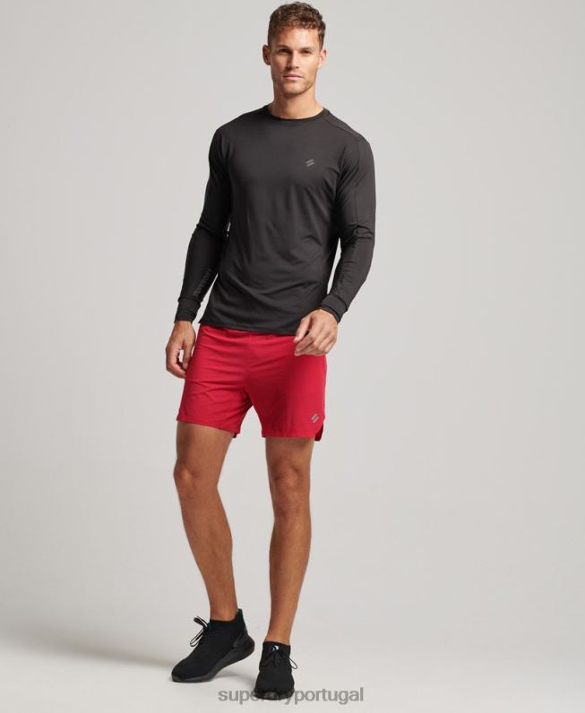 executar shorts em camadas premium homens vermelho roupas Superdry 2208H5406