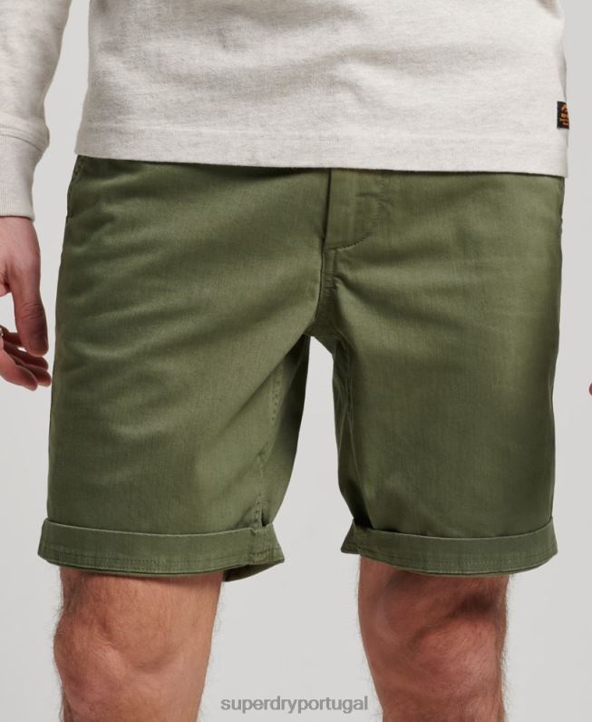 short chino oficial homens caqui roupas Superdry 2208H53